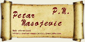 Petar Mašojević vizit kartica